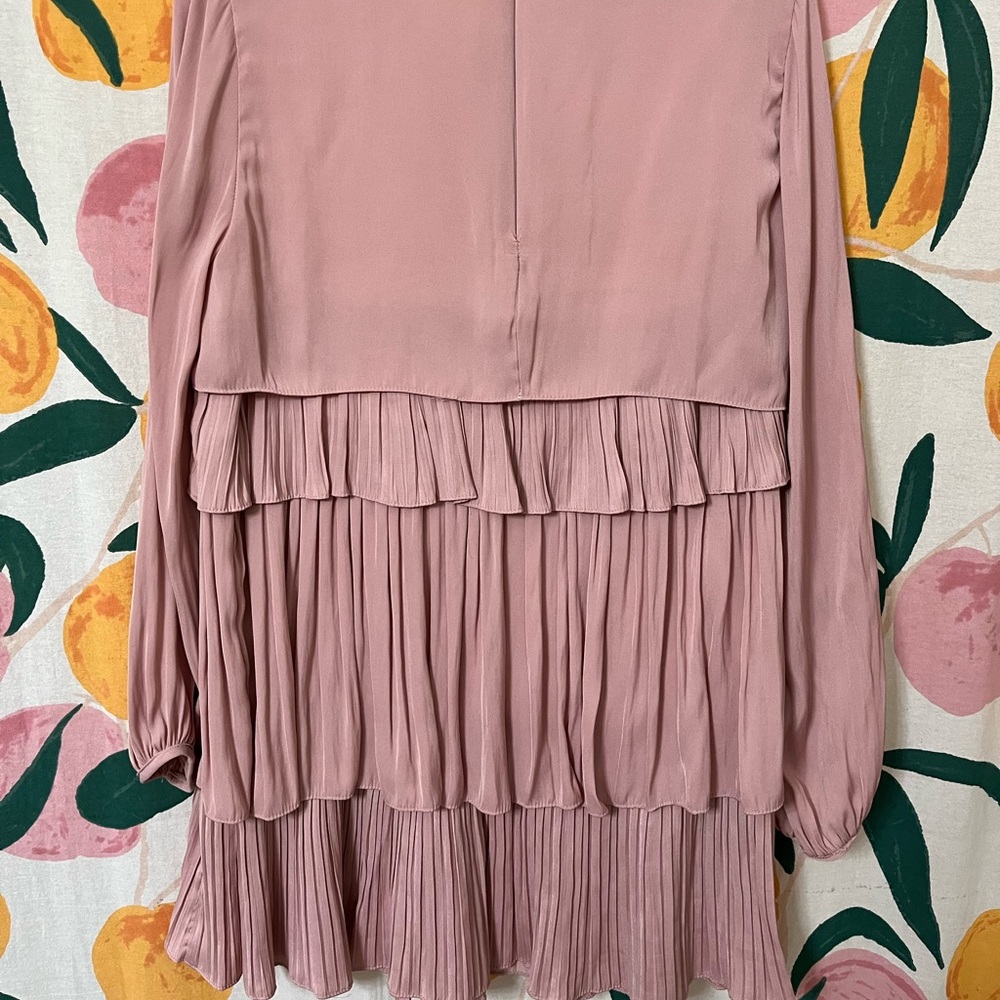 Pink Ruffled Shift Dress - Picture 3 of 4